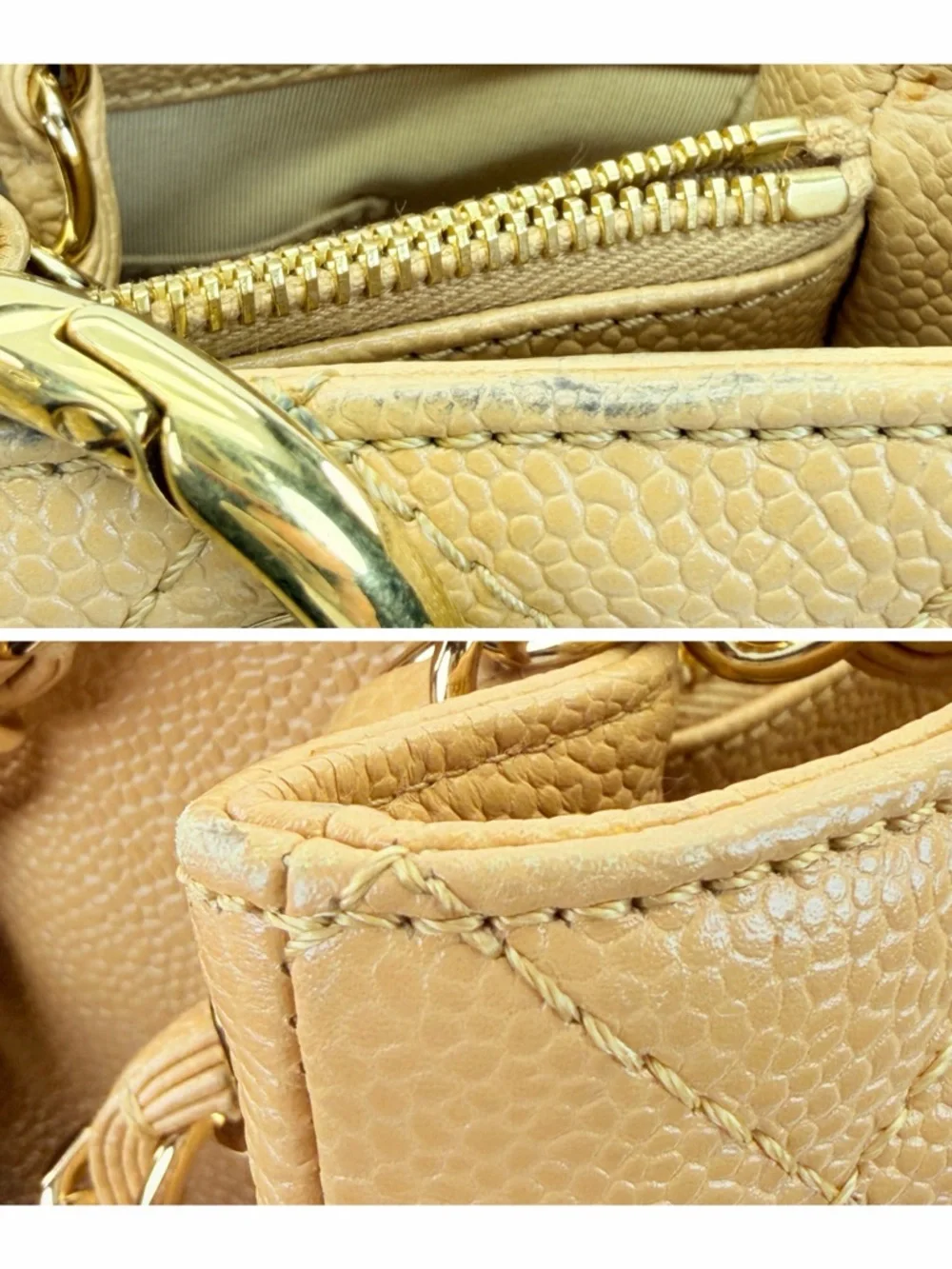 CHANEL GST Grand Shopping Quilted Caviar Leather Tote